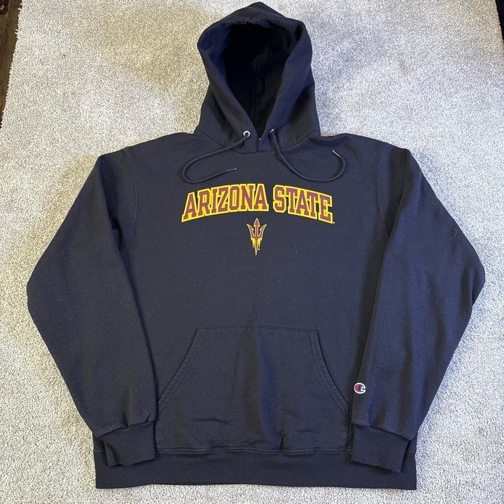 Champion Arizona State University Black Hoodie Men's Large Sun Devils NCAA